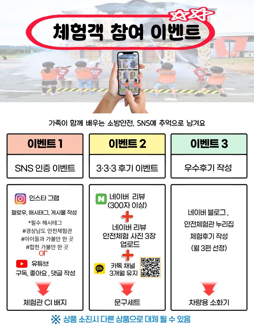 2026년 경상남도 안전체험관 체험객 참여 이벤트