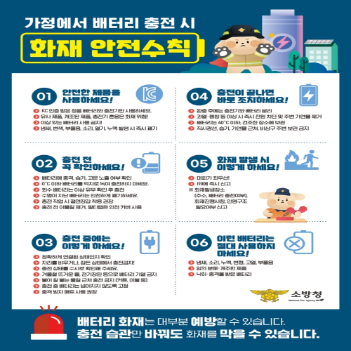 생활 속 리튬이온배터리 화재예방