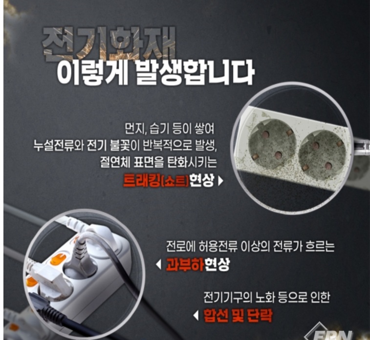 먼지, 분진제거로 화재 유발요인 사전 예방 및 노후 전선 교체 안내