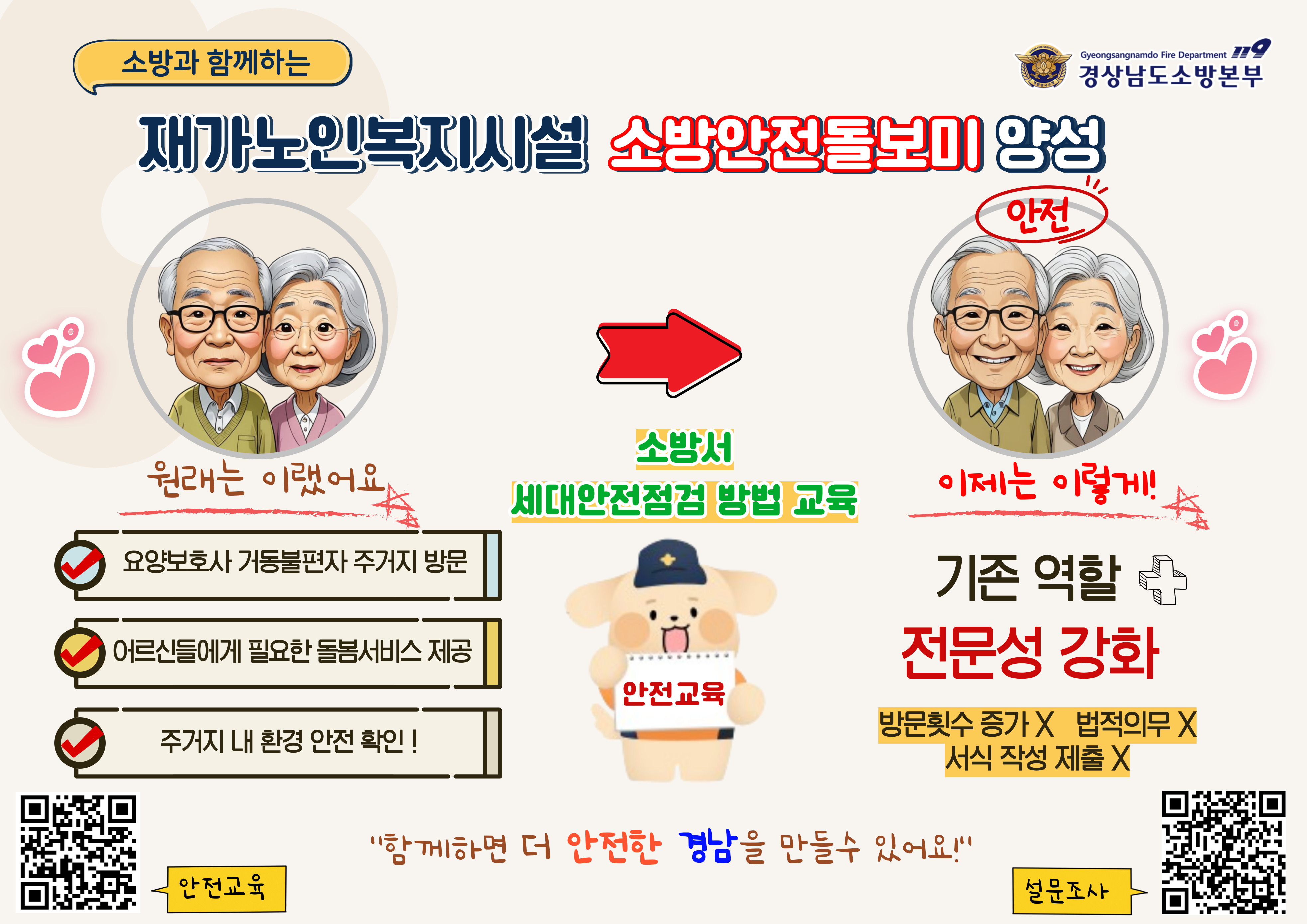 재가노인복지시설 소방안전돌보미 양성 홍보