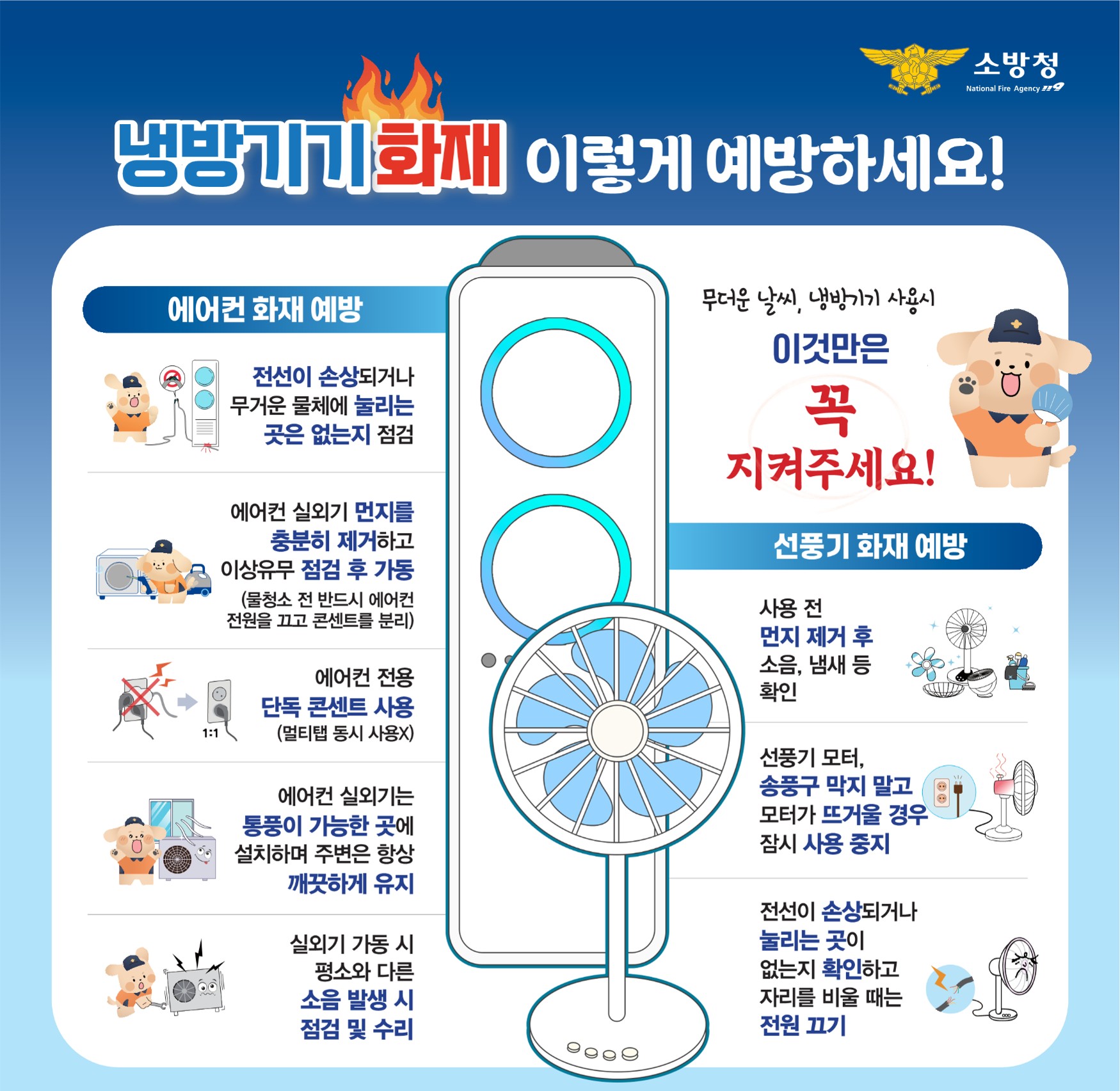 여름철 냉방기기 화재 예방