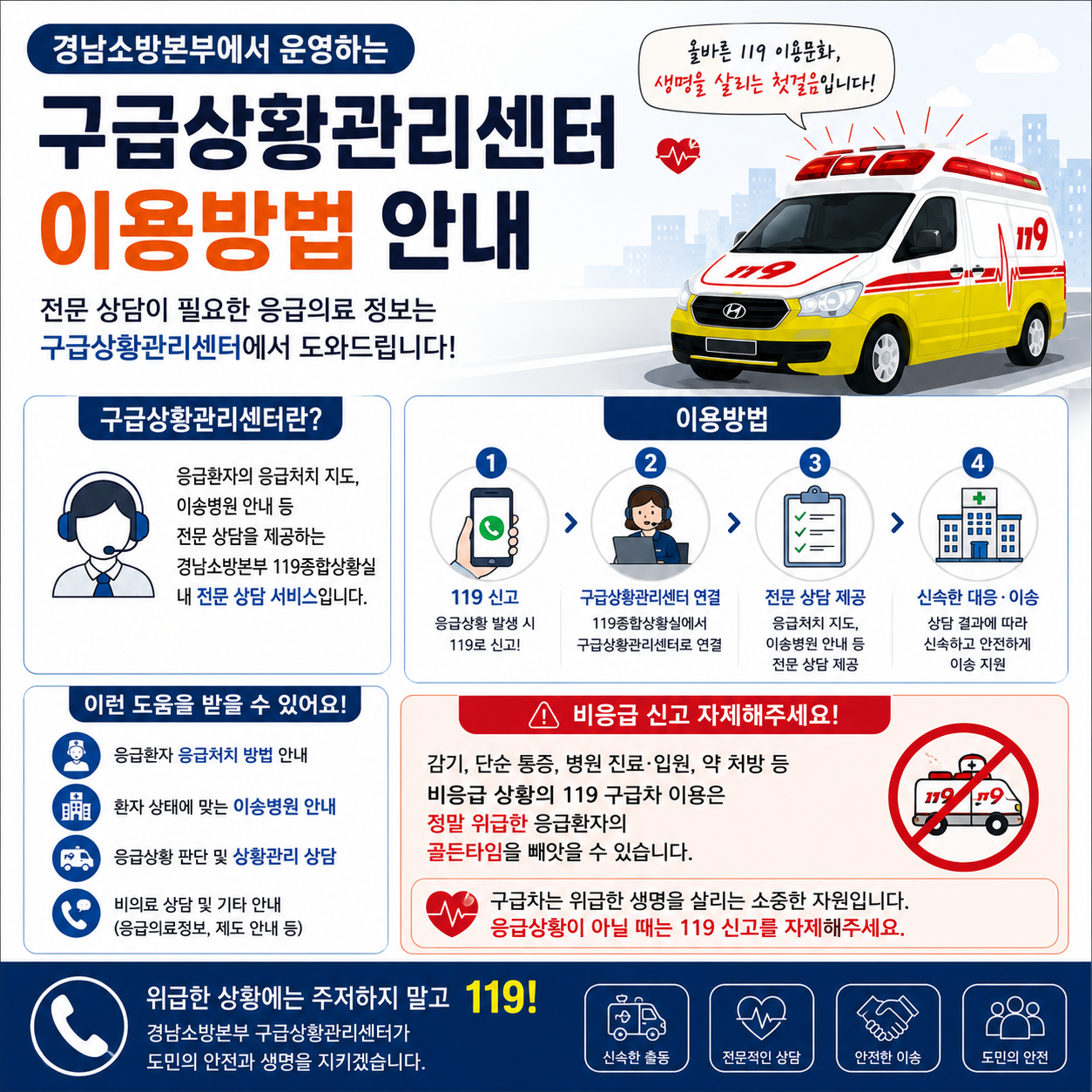 구급상황관리센터 홍보