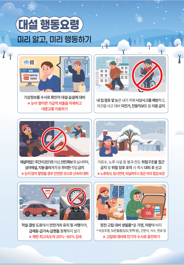 대설 행동 요령