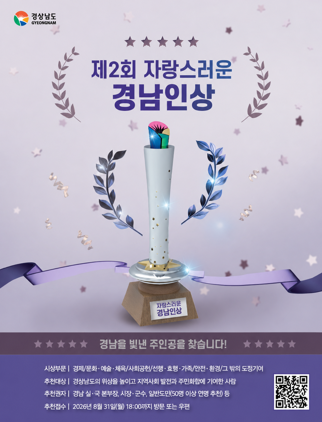 자랑스러운 경남인상 홍보 이미지