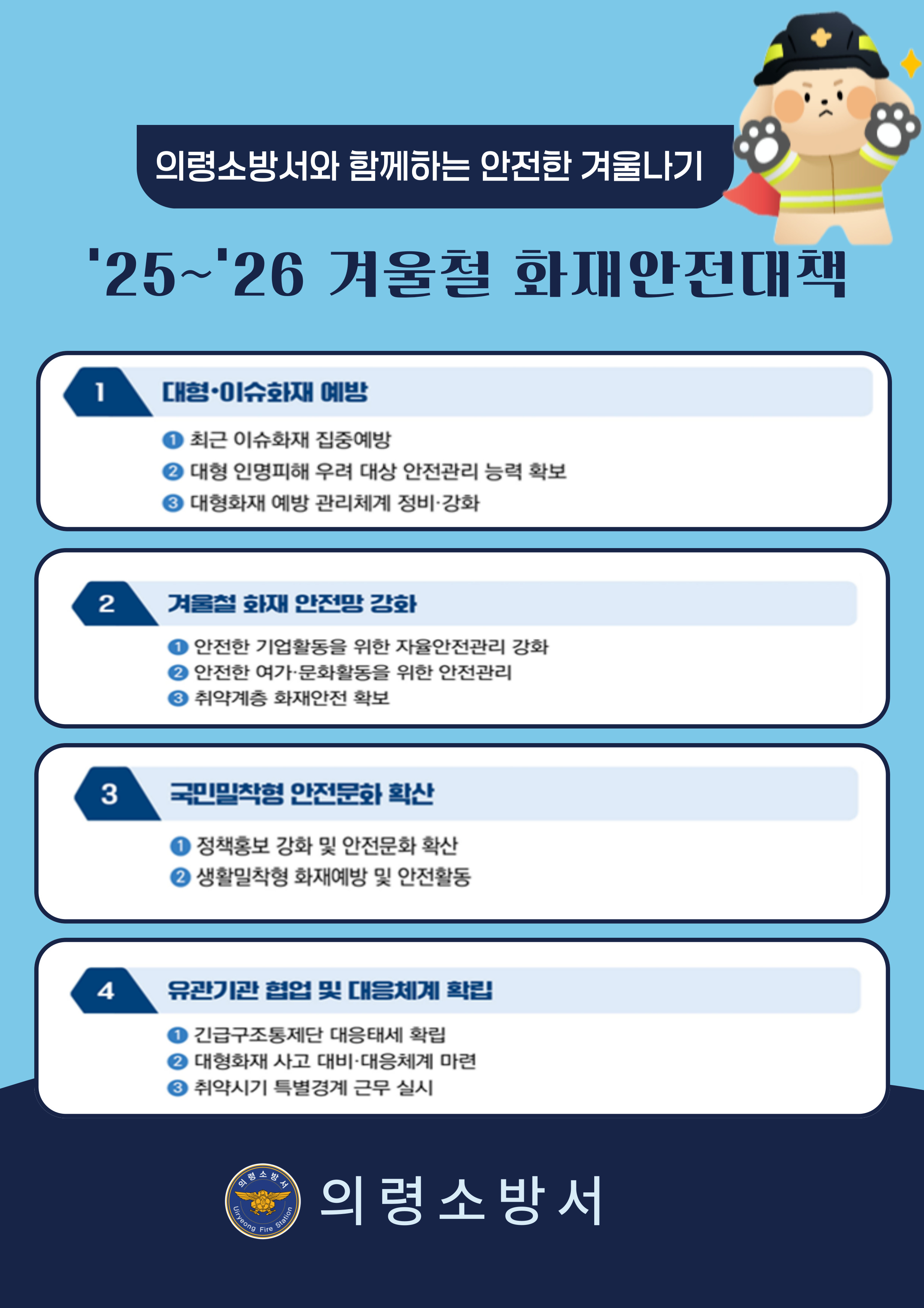 겨울철 소방예방대책(레거시, 뉴미디어 활용)